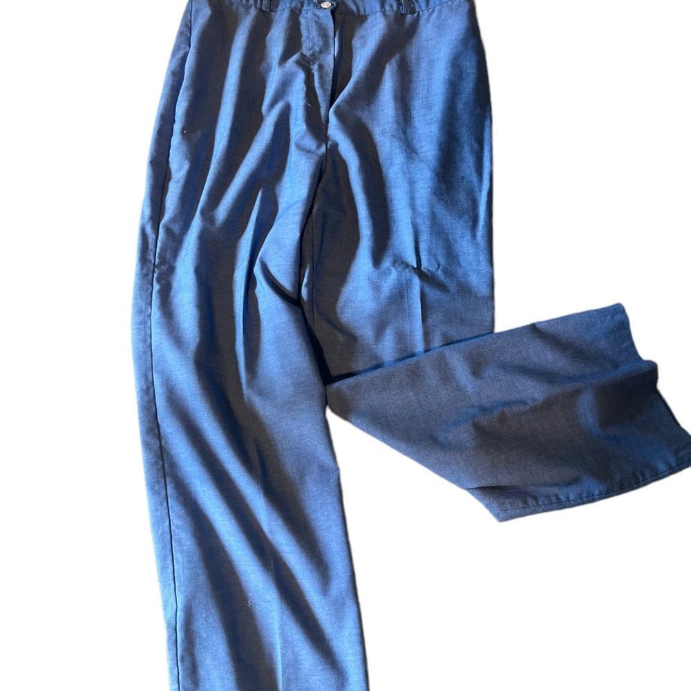 Russ Sz 18 Jacket and Pants Lite cotton lt blue with white piping edges vintage - Picture 7 of 8